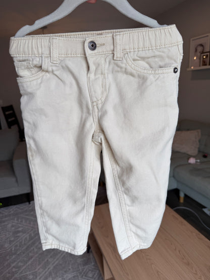 Osh Kosh, cream denim pants, 2T , Kids 2T
