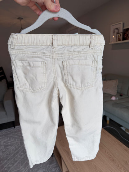 Osh Kosh, cream denim pants, 2T , Kids 2T