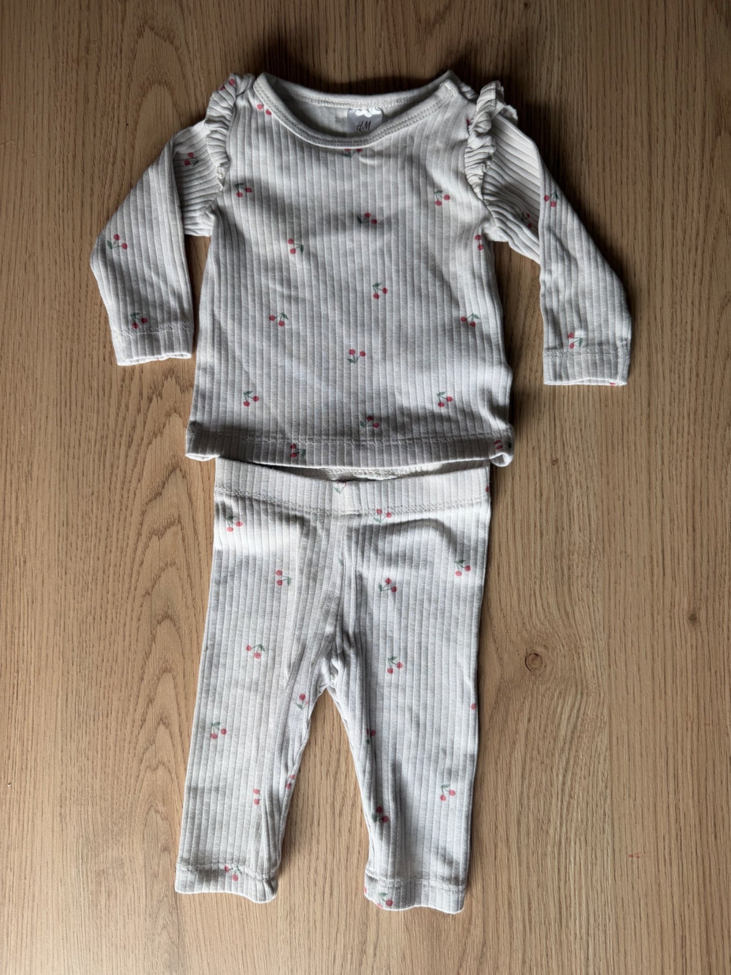 Ribbed cherry matching set , Kids Newborn