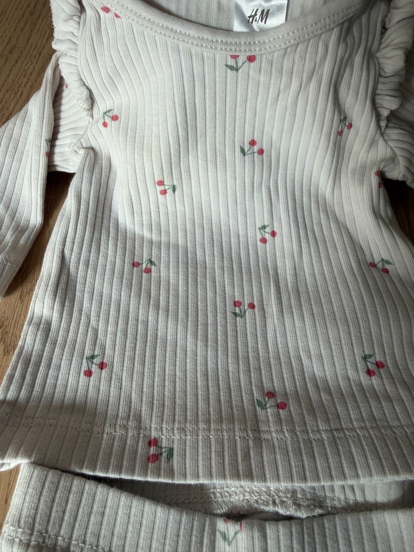 Ribbed cherry matching set , Kids Newborn