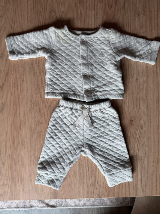 Grey Quilted newborn matching set- Gap, Kids Newborn