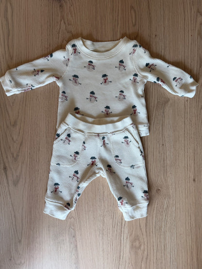 Little Planet Snowman matching waffle set 3M, Kids 3 Month (0-3M)