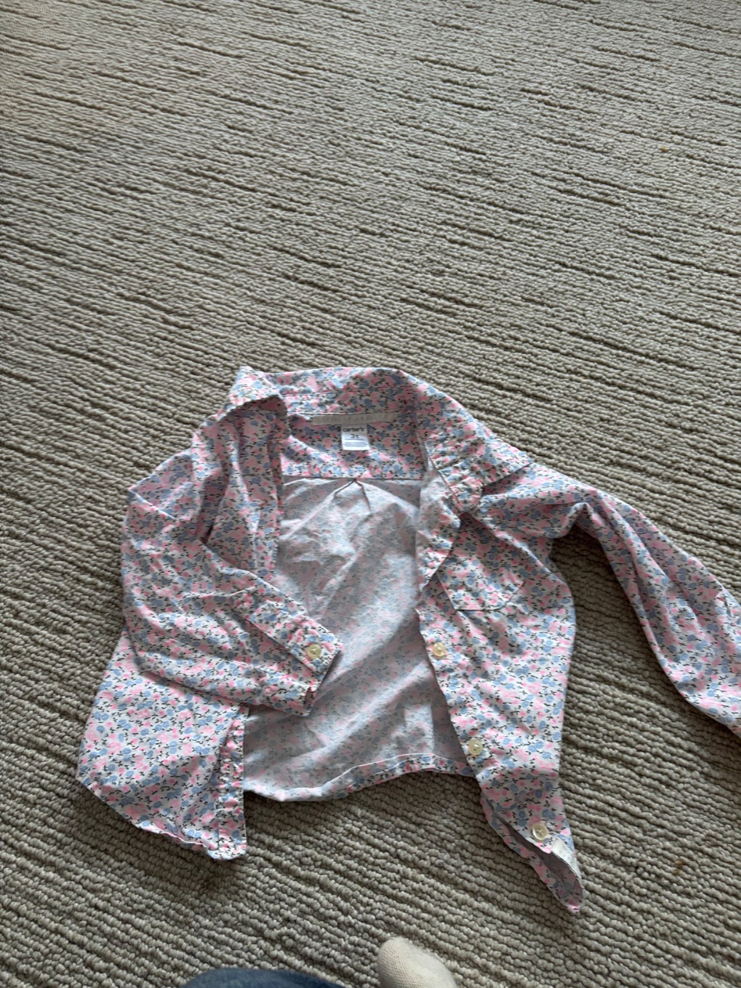 Flower button up , Kids 3T