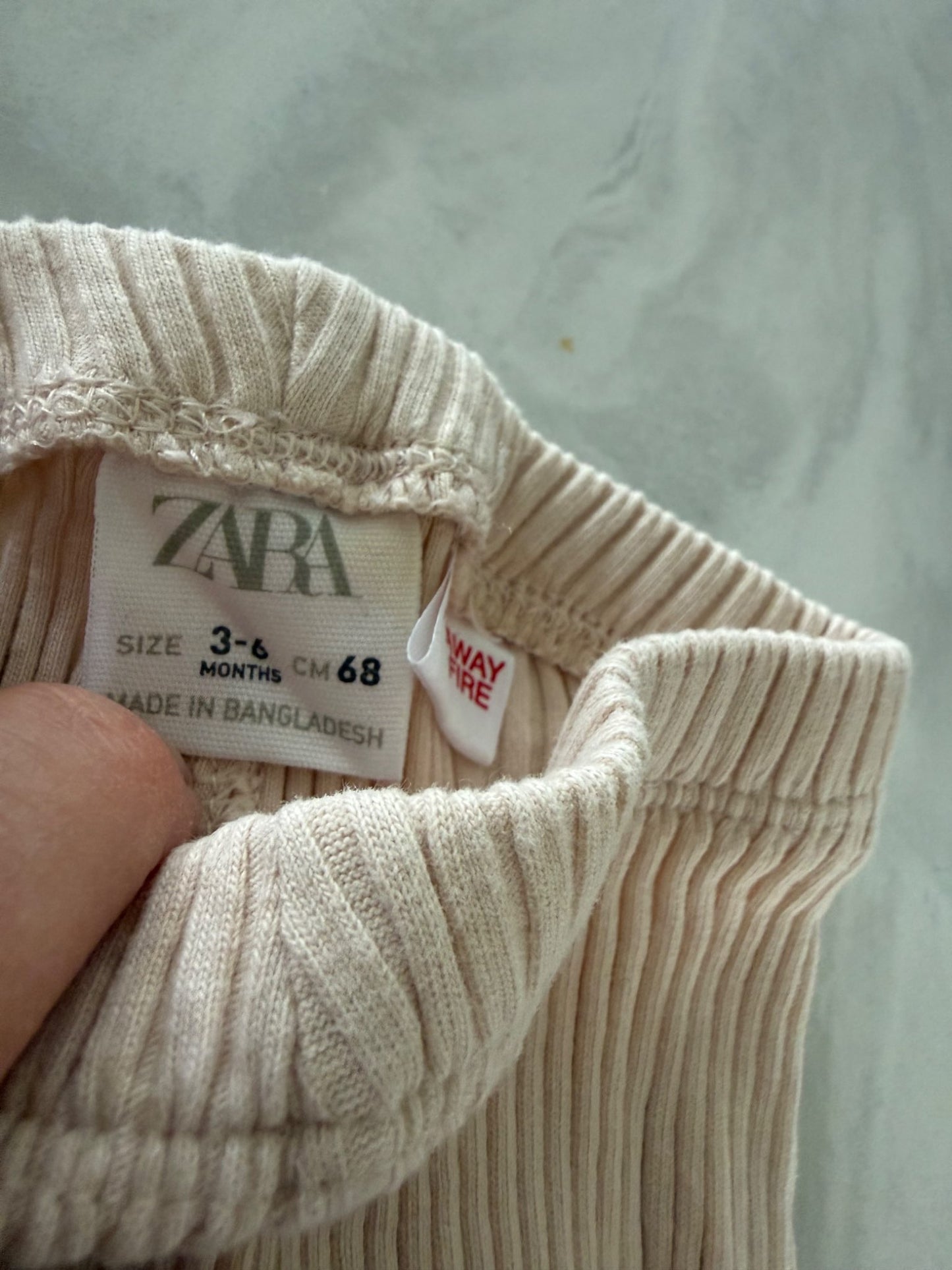 zara 3-6 months ribbed pant, Kids 6 Month (3-6M)