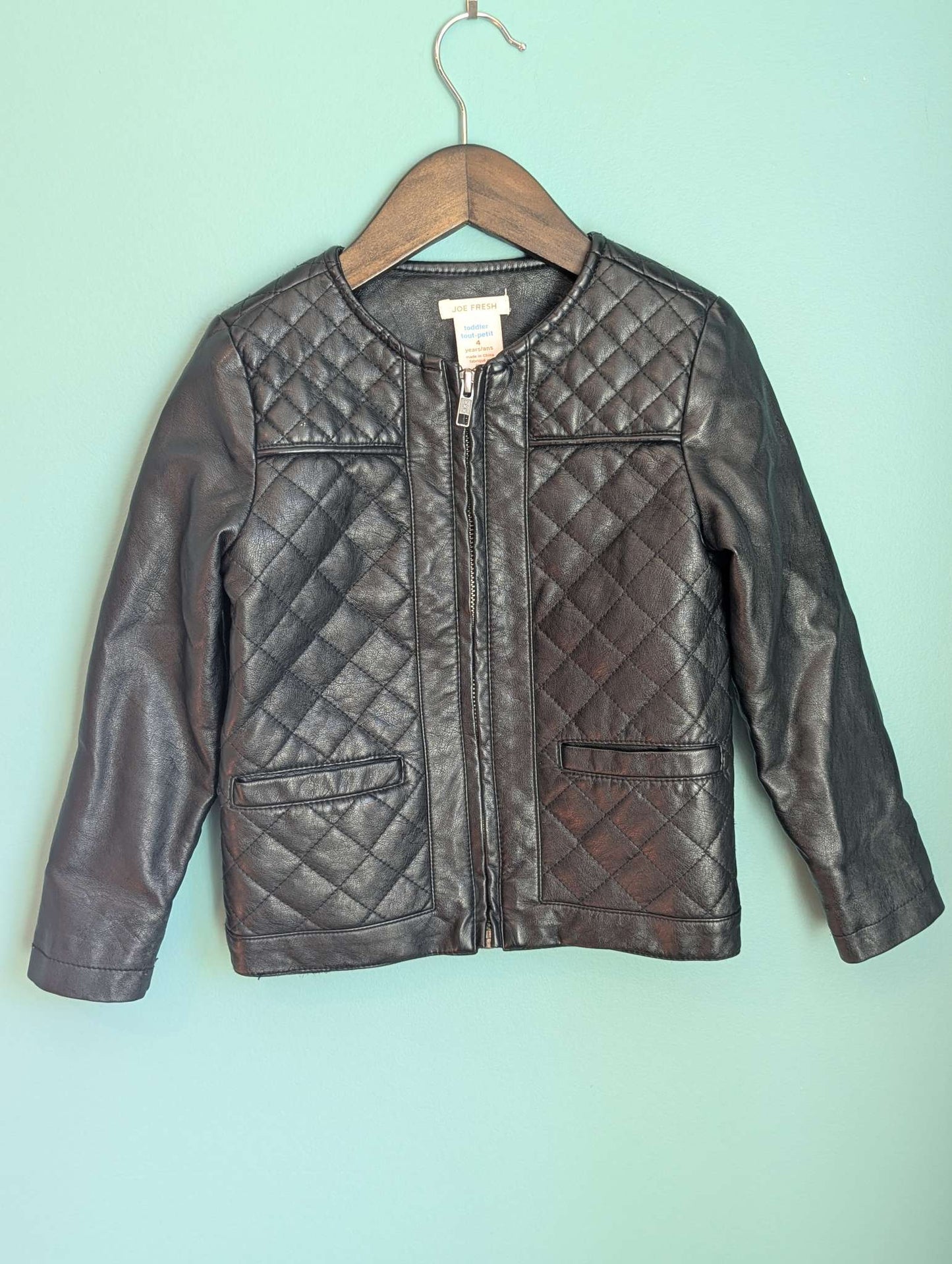 4T Faux Leather Jacket, Kids 4/4T