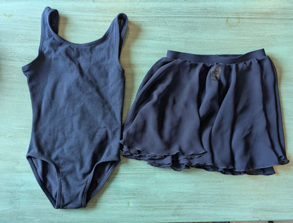 6x-7 Mondor Navy Ballet bodysuit & skirt, Kids 6/6X