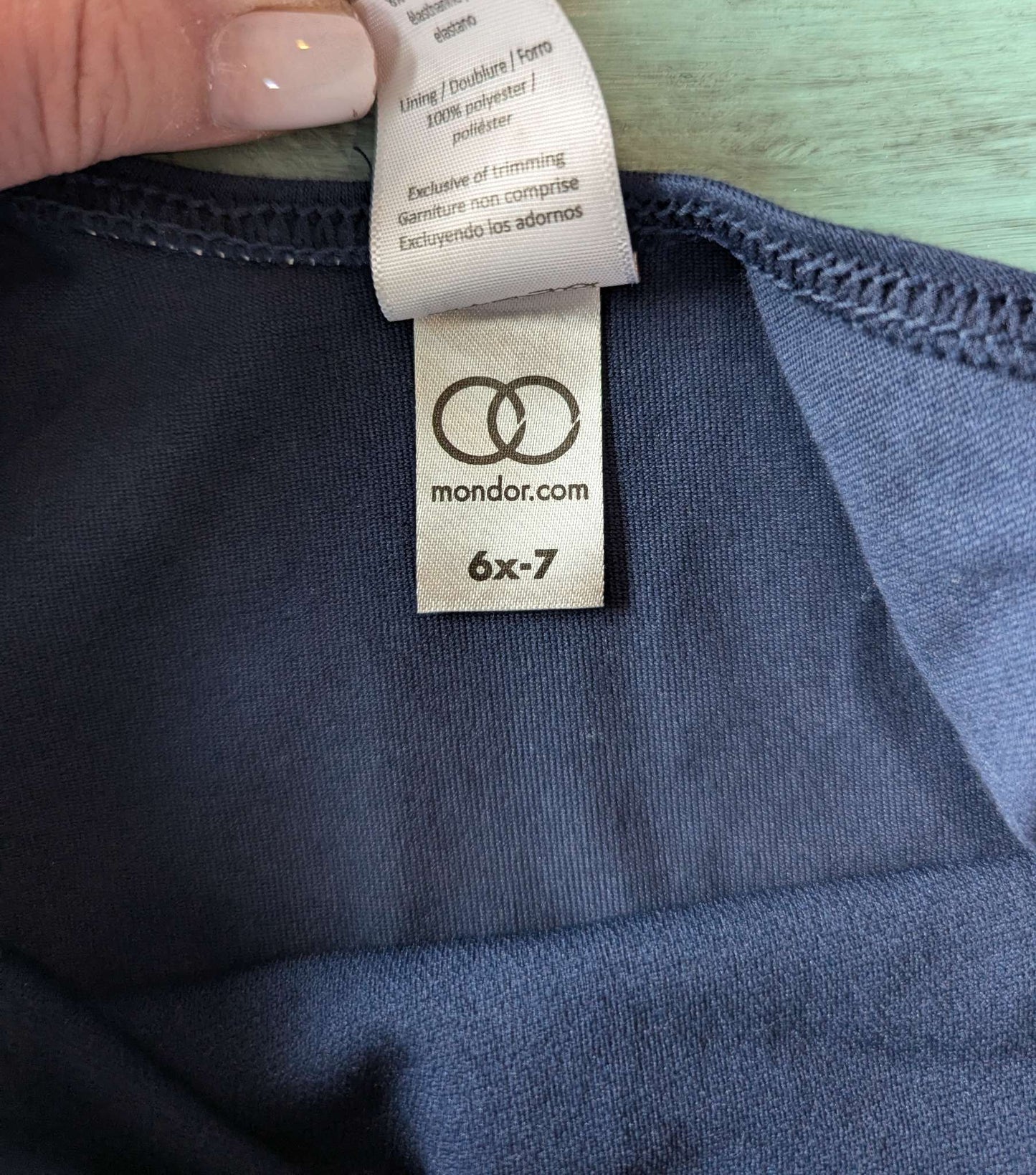 6x-7 Mondor Navy Ballet bodysuit & skirt, Kids 6/6X