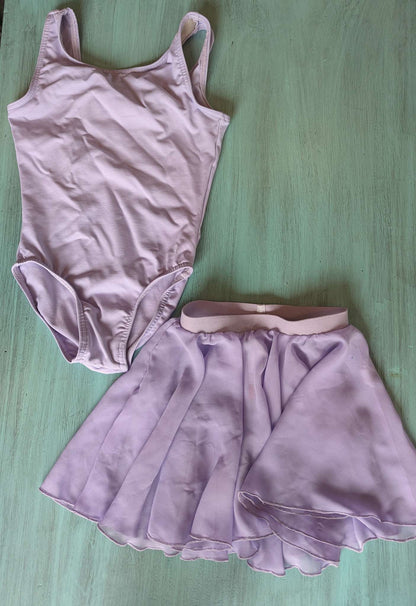 6x-7 Mondor Lavender Ballet Bodysuit & Skirt, Kids 6/6X