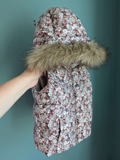 Gap Hooded Down Puffy Vest with Removable Faux Fur  , Kids 5/5T