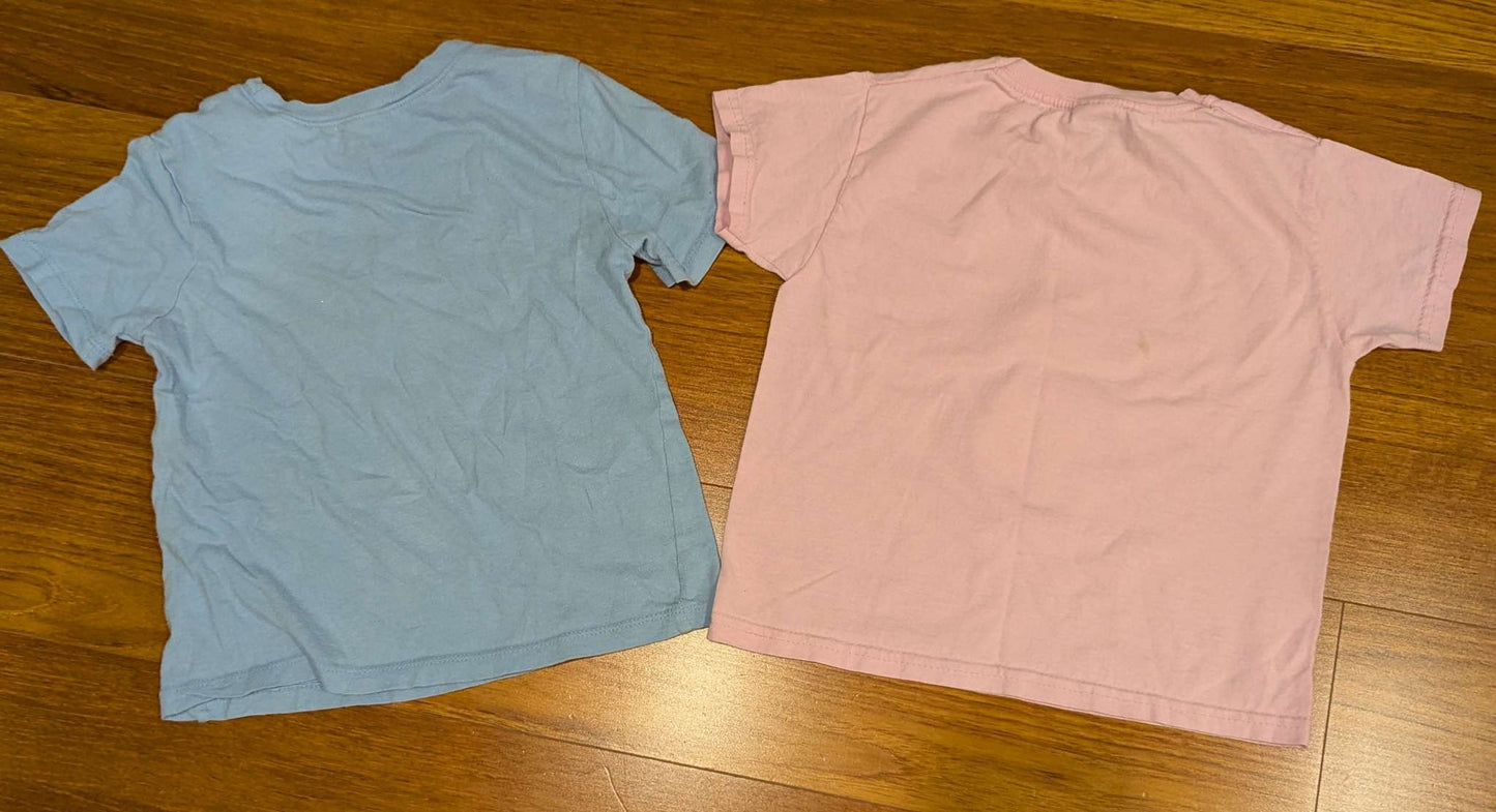 2 Tshirts - School Bus & Hungarian Woman, Kids 4/4T