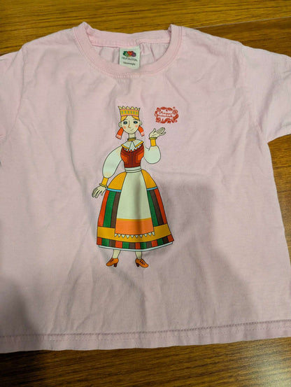 2 Tshirts - School Bus & Hungarian Woman, Kids 4/4T