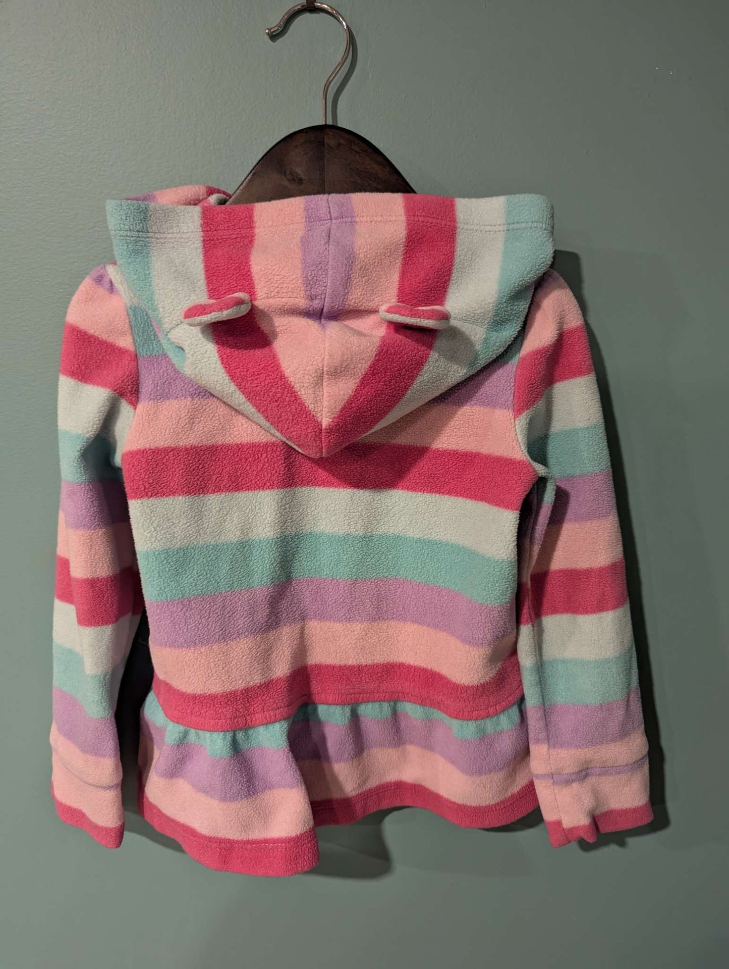 Fleece Zipper Sweater with Bear Ear Hood, Kids 4/4T