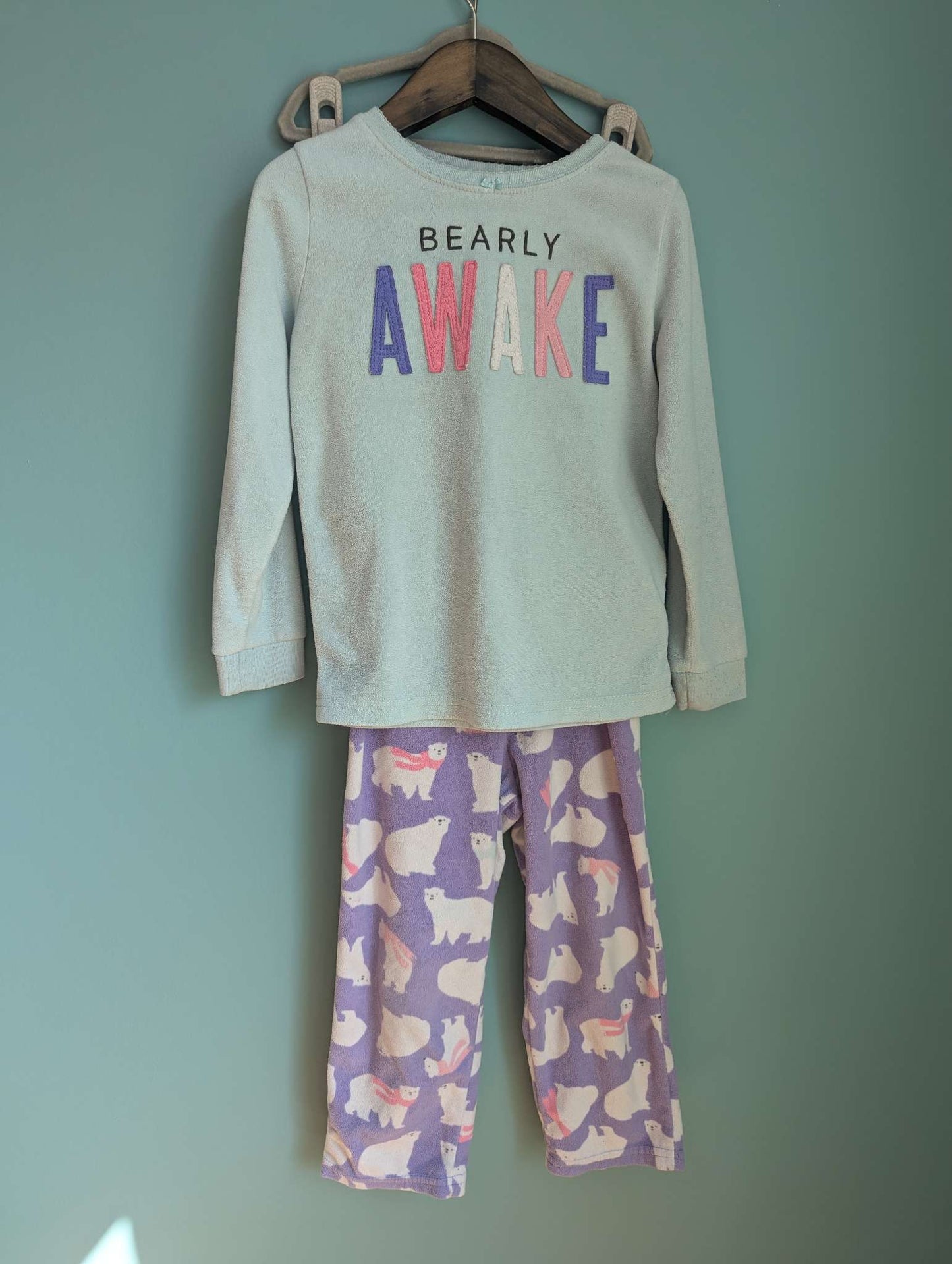 Barely Awake Fleece Pajamas , Kids 5/5T