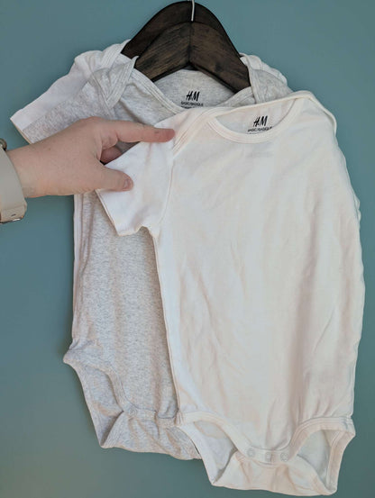 3 Onesies (2 White/1 Grey) - New Without Tags, Kids 4/4T