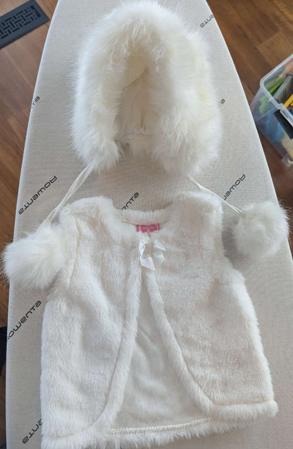 12-24M Fuzzy Hat & Vest
