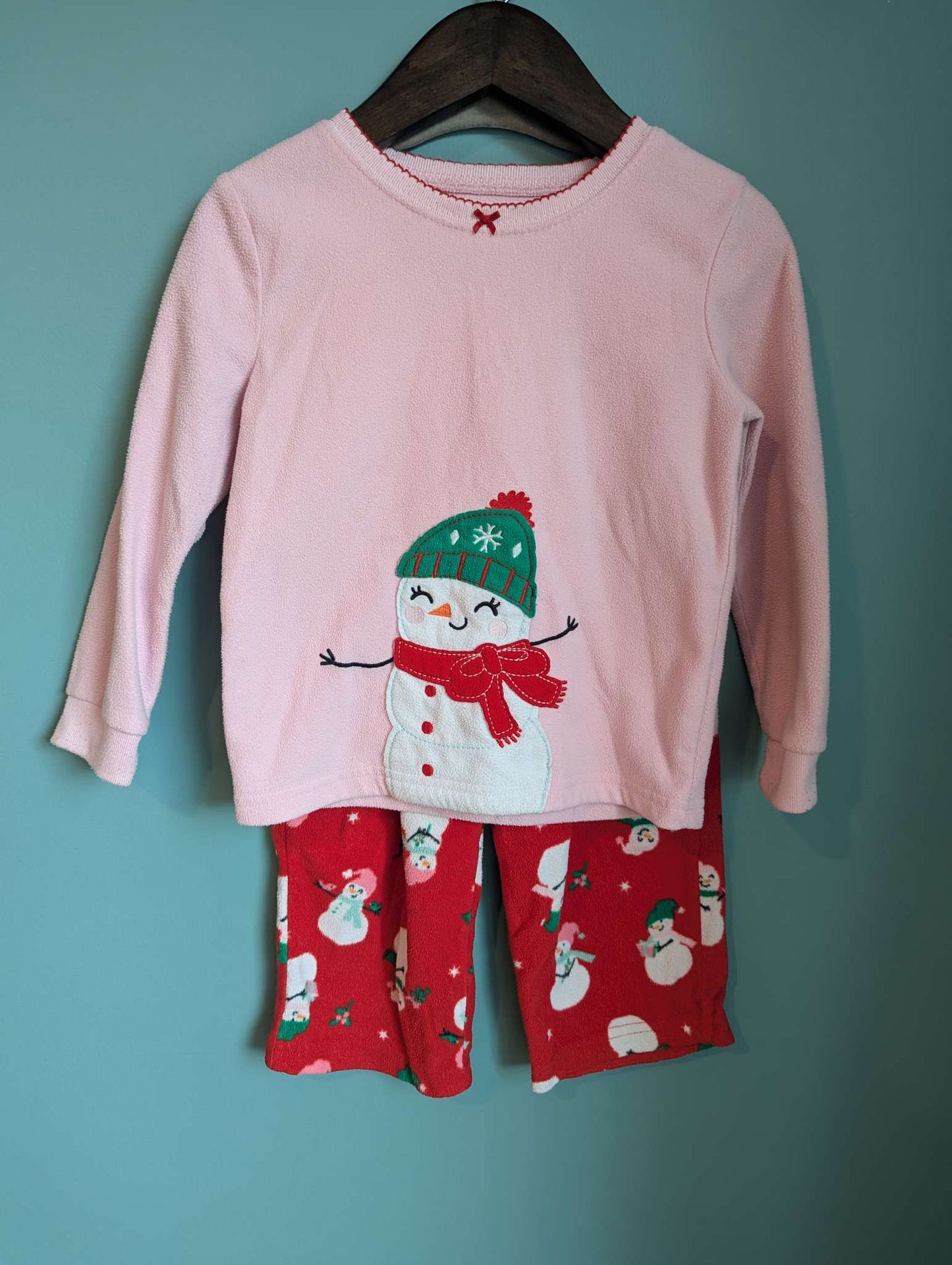 Snowman Fleece Jammies, Kids 3T