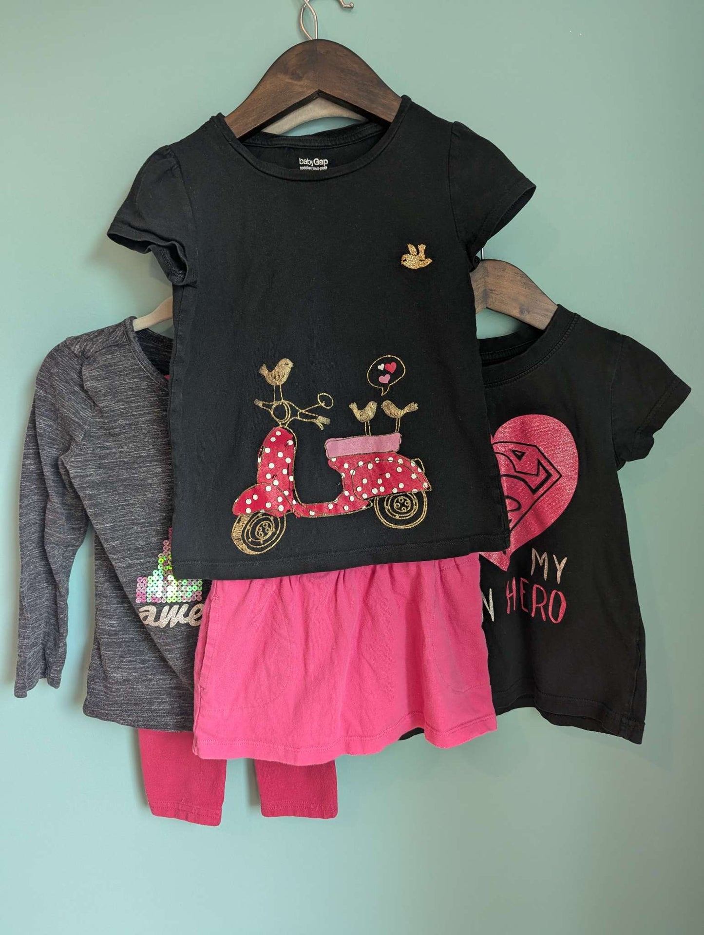 Pink Bundle - with Superman Top!, Kids 4/4T