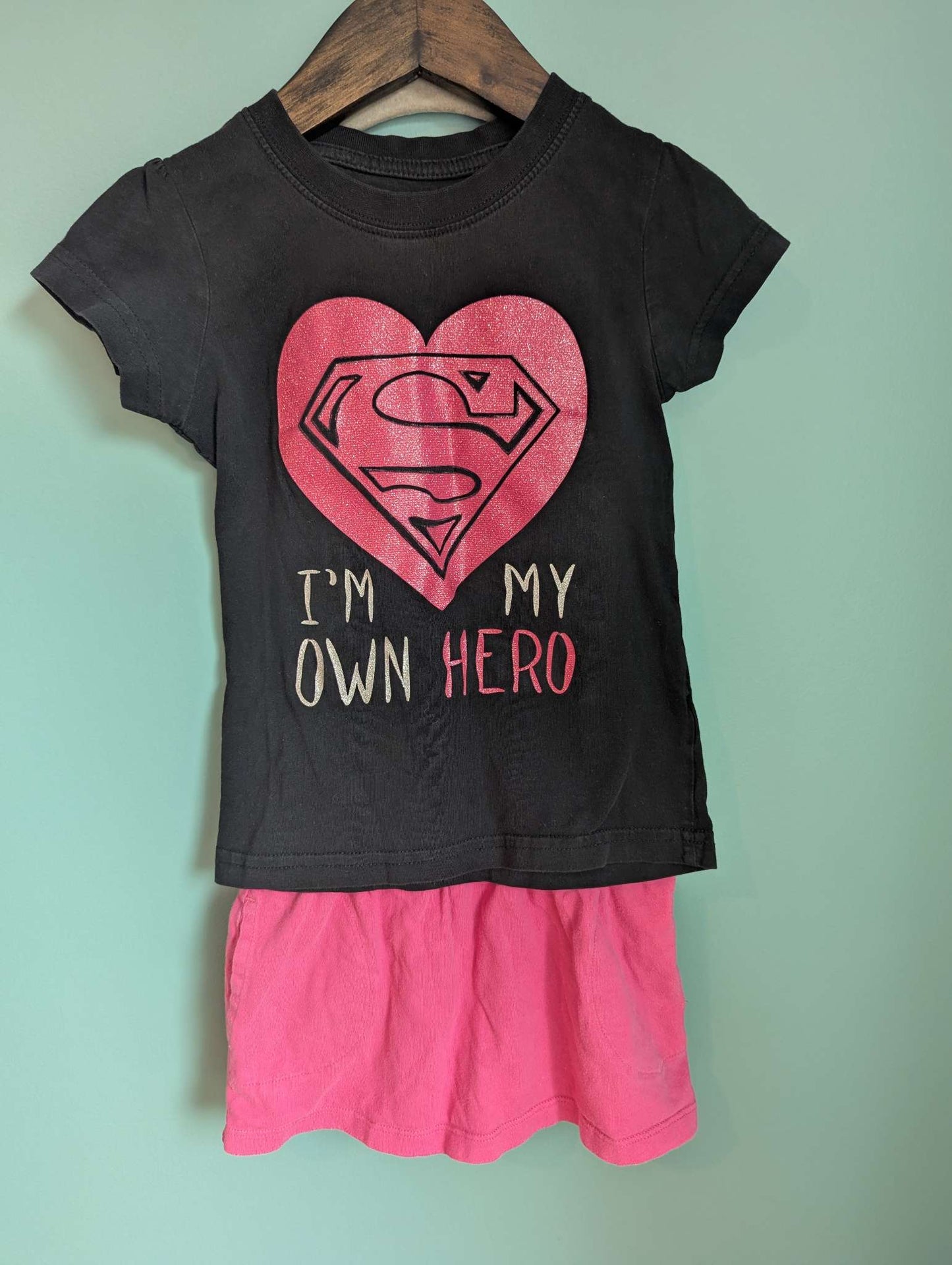 Pink Bundle - with Superman Top!, Kids 4/4T