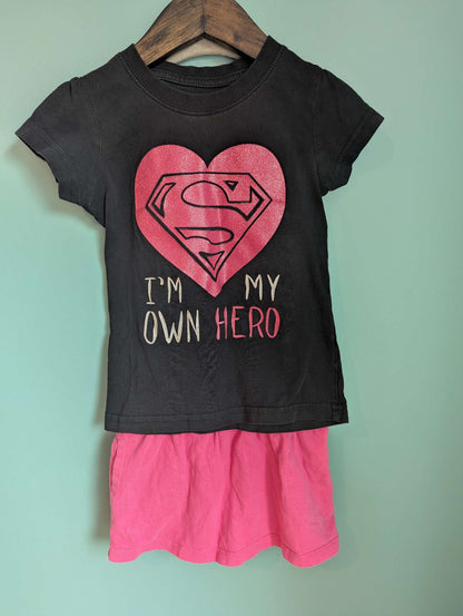 Pink Bundle - with Superman Top!, Kids 4/4T