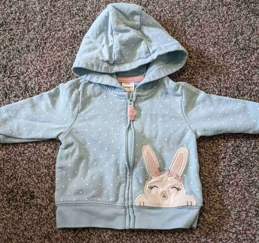 Easter Bunny Zipper Hoody & Hat, Kids 6 Month (3-6M)