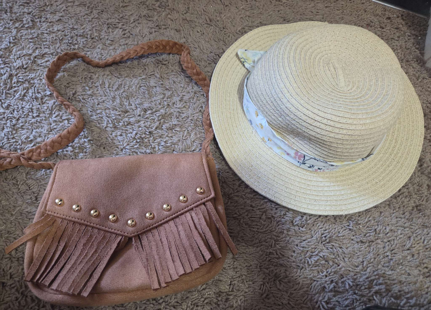 Crossbody Bag & Sun Hat Set