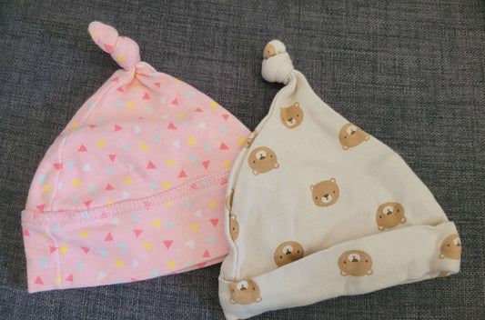 Two baby beanies