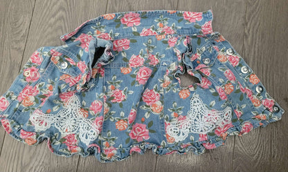 Floral denim vest, 12 month, Kids 12 Month (9-12M)