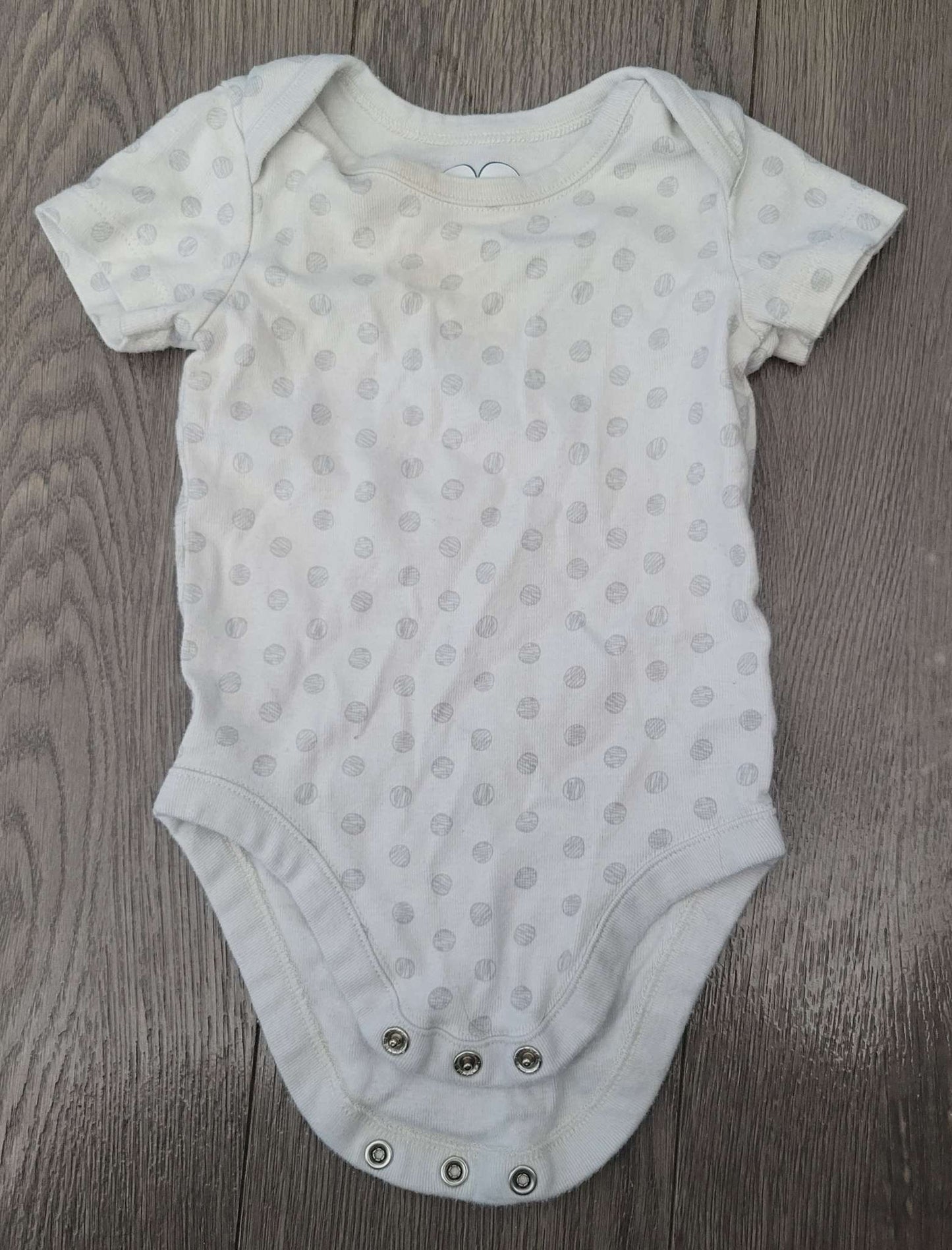 Grey polka dot onesie, 6-9 months, Kids 9 Month (6-9M)