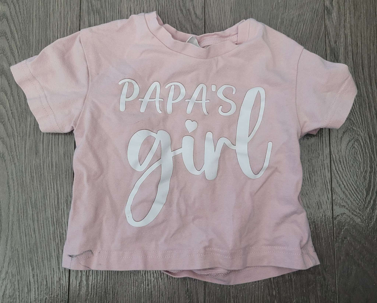Pink "Papa's Girl" t-shirt, 6-9 months, Kids 9 Month (6-9M)