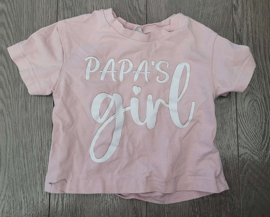 Pink "Papa's Girl" t-shirt, 6-9 months, Kids 9 Month (6-9M)