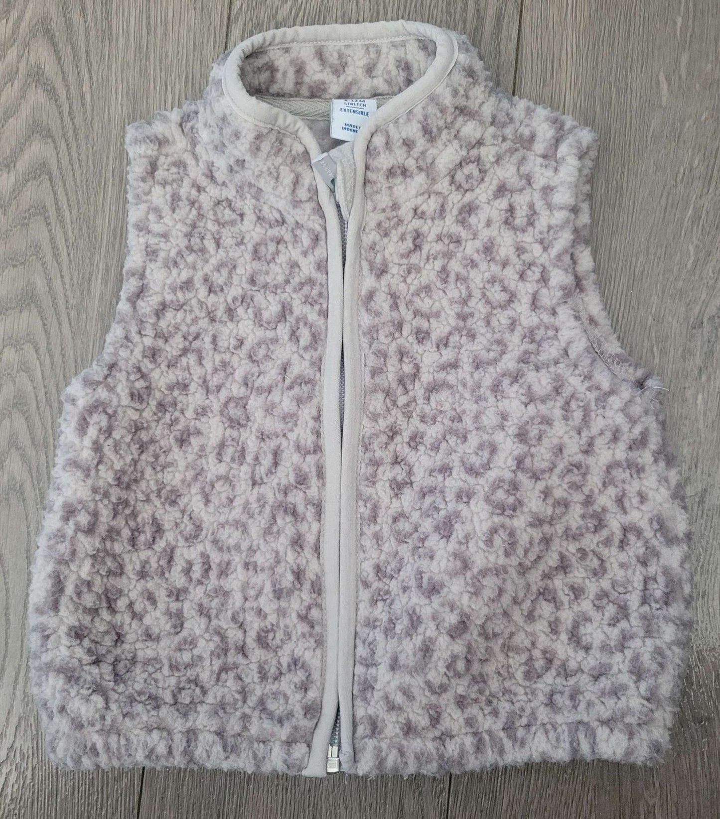 Leopard print fleece vest, 6-12 month, Kids 12 Month (9-12M)