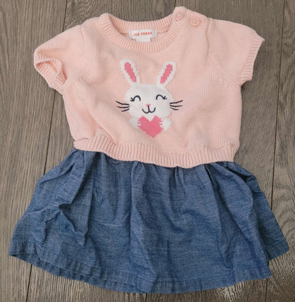 Easter bunny dress, 3-6 month, Kids 6 Month (3-6M)