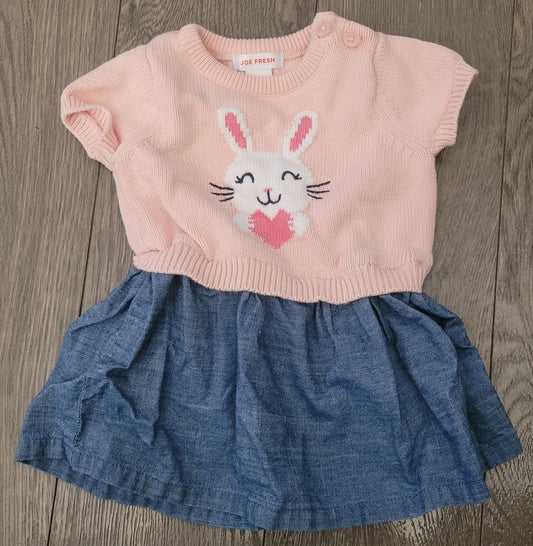 Easter bunny dress, 3-6 month, Kids 6 Month (3-6M)