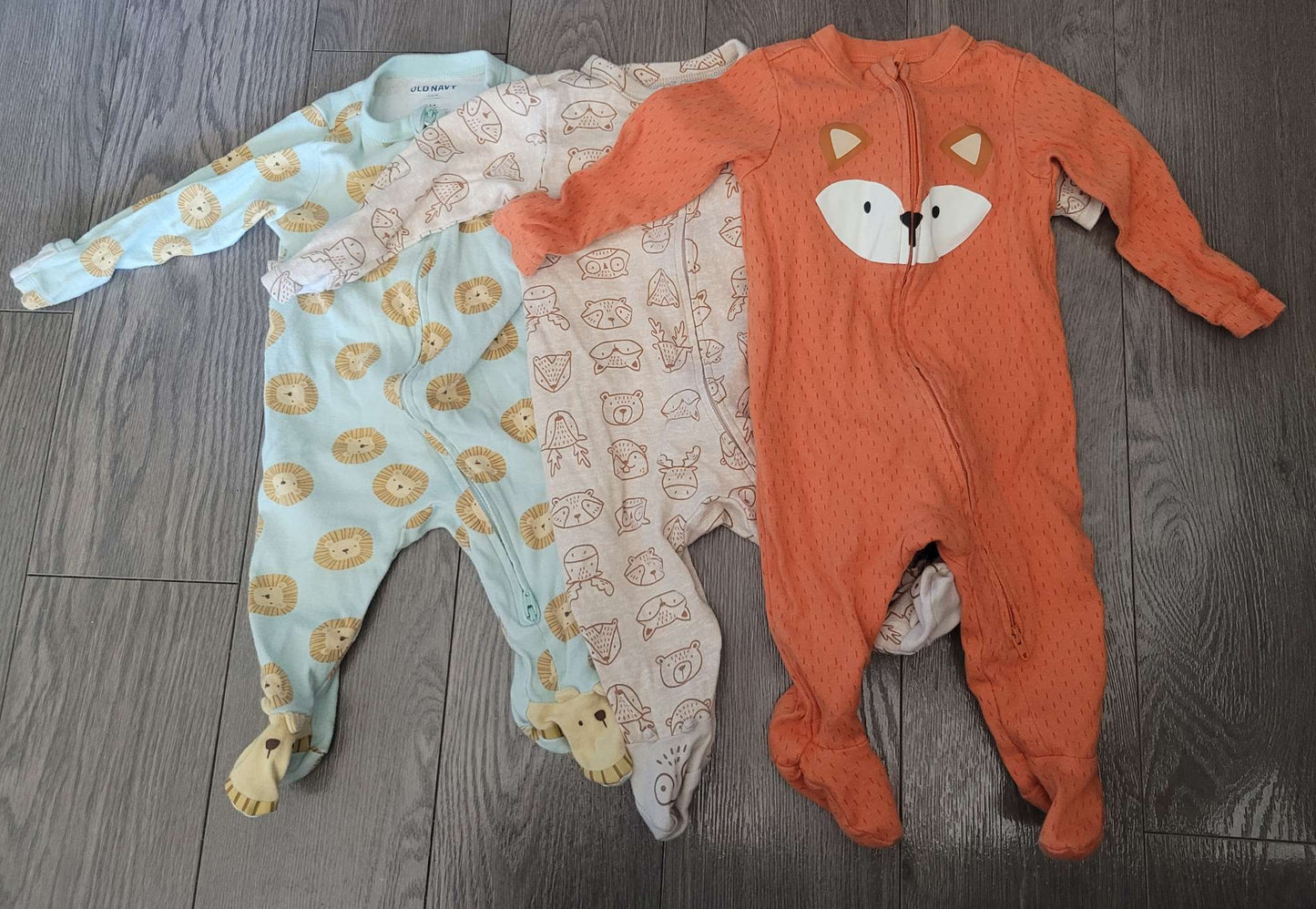 3 Old Navy sleepers, 3-6 months, Kids 6 Month (3-6M)