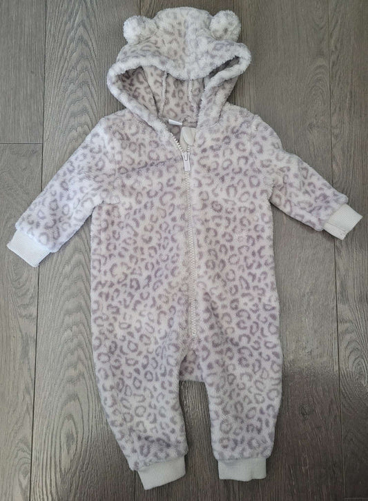 Snow leopard onesie costume, 3-6 months, Kids 6 Month (3-6M)