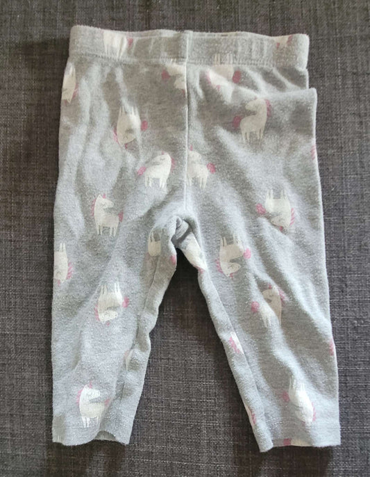 Grey Unicorn leggings, 6 month, Kids 6 Month (3-6M)