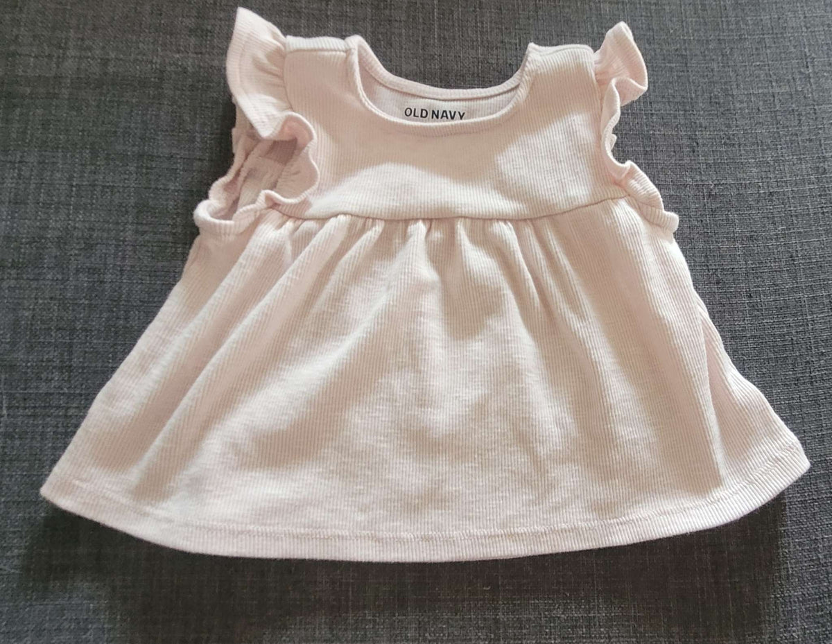 Pale pink baby doll shirt,  6-12 month, Kids 12 Month (9-12M)