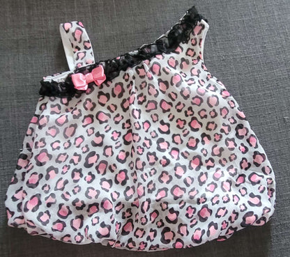 6-12 month pink leopard print dress, Kids 12 Month (9-12M)