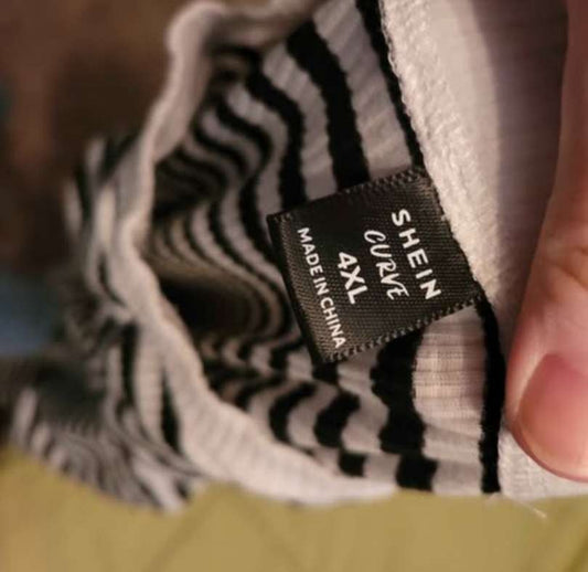 Black and white stripped maternity dress, 4X, Shein, Maternity 2XL+ (18+)