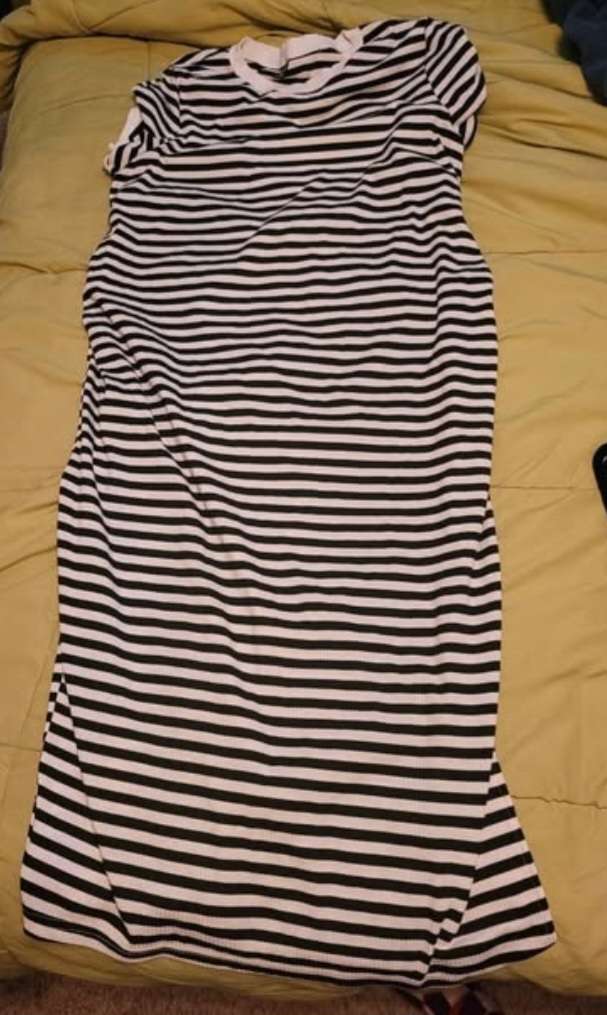Black and white stripped maternity dress, 4X, Shein, Maternity 2XL+ (18+)
