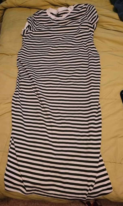 Black and white stripped maternity dress, 4X, Shein, Maternity 2XL+ (18+)