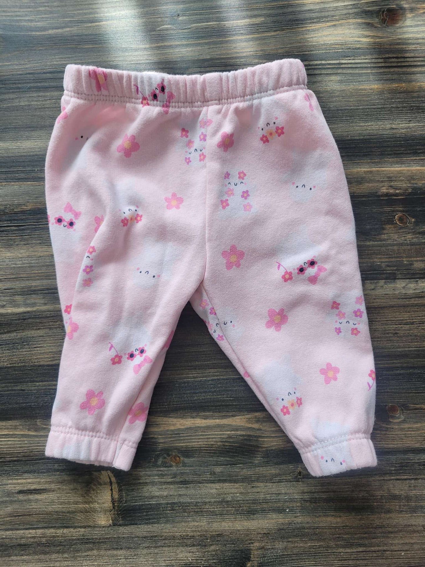 Pink flower ghosts sweat shirt and pants set, Old Navy, 0-3M, , Kids 3 Month (0-3M)