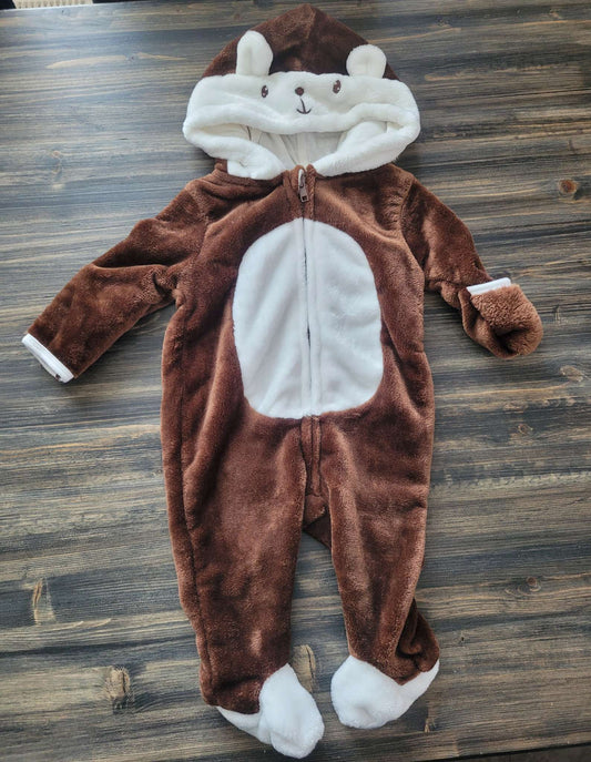 Mick Mack brown bear costume/onesie, 0-3 months, Kids 3 Month (0-3M)