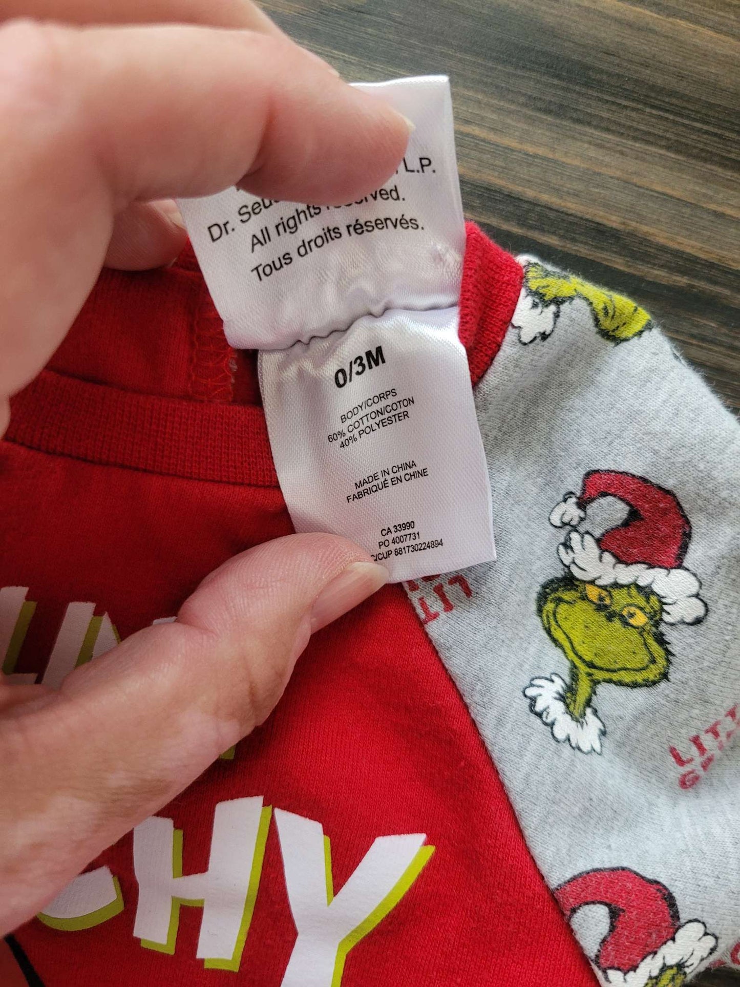 "Feeling Grinchy" Christmas onesie, 0-3 months, Kids 3 Month (0-3M)