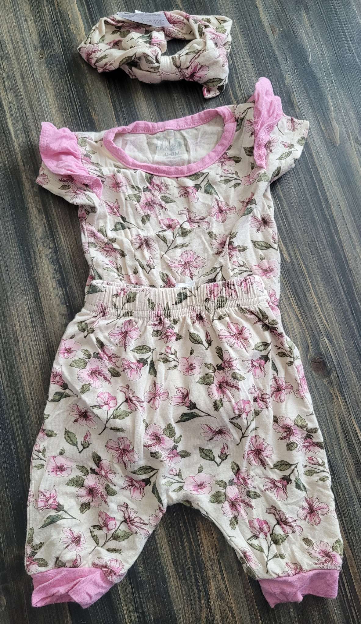 Floral outfit with headband, 0-3 months, Kids 3 Month (0-3M)