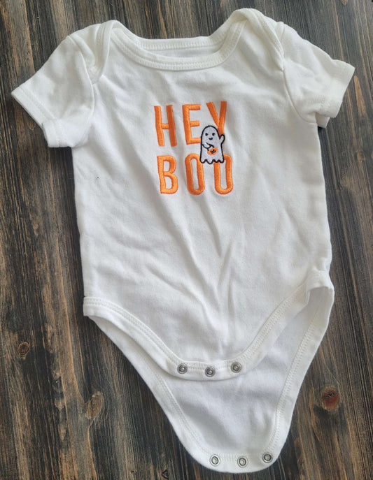 "Hey Boo" Halloween onesie, 0-3 months, Kids 3 Month (0-3M)