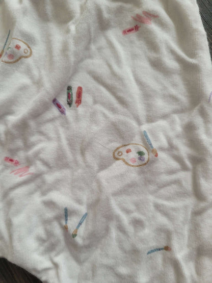 Two sets of Purely Soft pants, artist print and woodland animal print, newborn, Kids Newborn