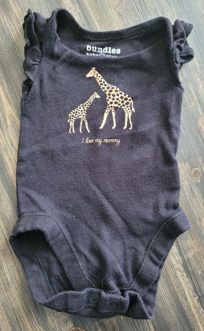 Black giraffe onesie, newborn , Kids Newborn