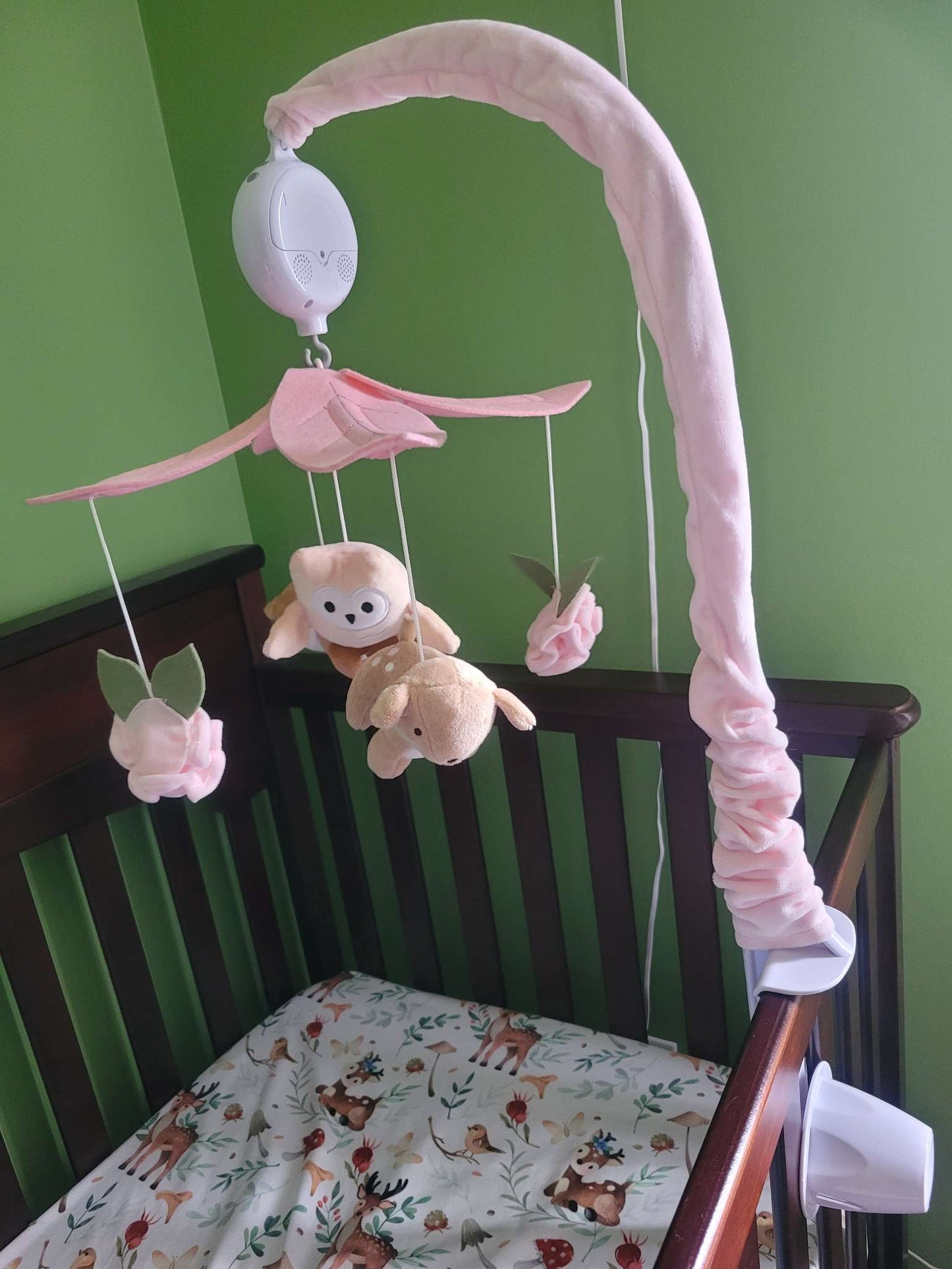 The peanutshell pink woodland animal mobile