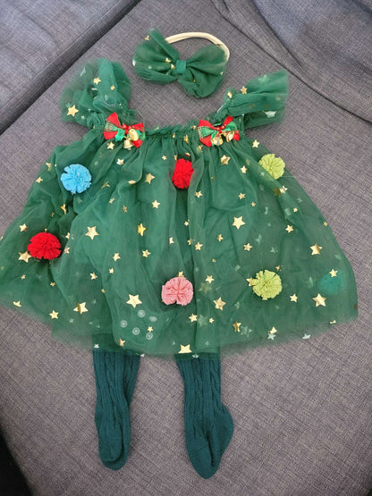 Christmas tree outfit, 1-3 months, Kids 3 Month (0-3M)